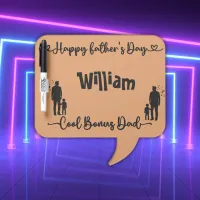 Cool Bonus Dad Happy Father's Day | Dry Erase Board