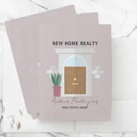 Minimalist Welcoming Front Door Real Estate Agent Pocket Folder