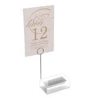 Minimalist Modern Solid Color White Table Number Holder