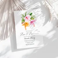 Tropical Traveling From Miss to Mrs Bridal Shower Invitation