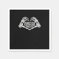 Together Skeleton Hands Form Heart Classic Style Napkins