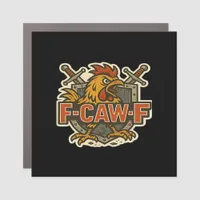 Humor Crow Funny Gothic F-Caw-F Car Magnet