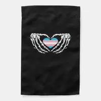 Trans Pride Skeleton Halloween Transgender Goth He Garden Flag