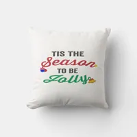 Tis The Season To Be Careful Classic Stickers Throw Pillow