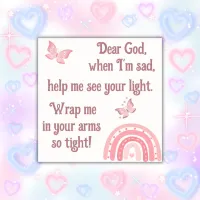 Christian Prayer for kids Pink | Poster