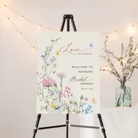 Blush Pink Wildflower Love in Bloom Bridal Shower Foam Board