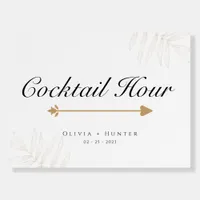 Tropical Wedding Cocktail Hour Sign 