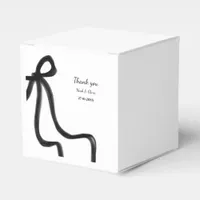 Simple Elegant Minimalist Black Bow Classic Favor Boxes