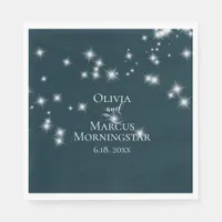 Watercolor Aqua Coral Eucalyptus Leaves Napkins