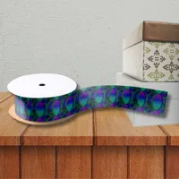 Bass Drum Shades of Blue Pattern Ribbon