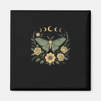 Flowers Goblincore Moth And Butterfly Cottagecore  Magnet
