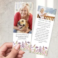 In Loving Memory Photo Wildflowers Funeral Bookmarks