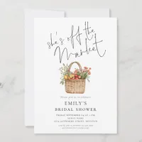 Rustic She’s off the Market Script Bridal Shower Invitation