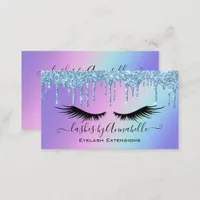 Holographic Makeup EyeLashes Sparkle Glitter Drip  Business Card