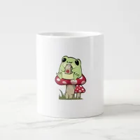 Mushroom Frog Goblincore Mycology Creative Style Giant Coffee Mug