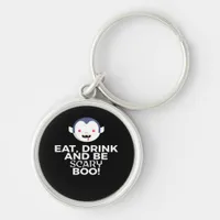 Eat Drink Scary Boo Halloween Design Creative Casu Keychain