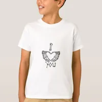 Skeleton Hands Making A Heart  T-Shirt