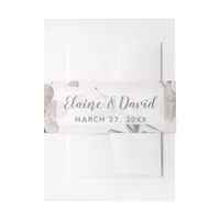 Rustic Wild Flowers Wedding Invitation Belly Band