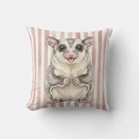 Sugar Glider Watercolor Pillow
