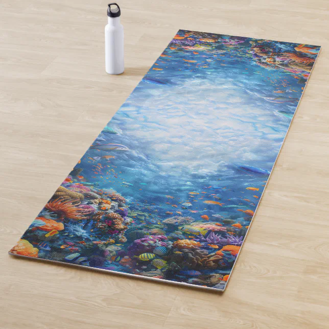 Deep Blue Sea Corals Yoga Mat