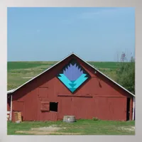 The Red Barn With the Quilt Poster