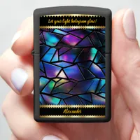 Vibrant Twilight Holographic Patterns Zippo Lighter