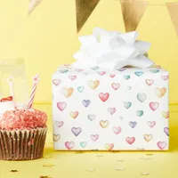 Pastel Hearts Baby Shower Wrapping Paper