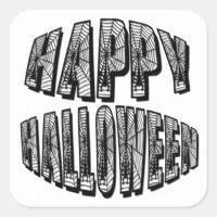 Happy Halloween Spiders & Spider Web Sticker