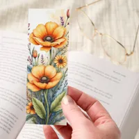 Watercolor Style Flowers Botanical Two-sided Bookmarks