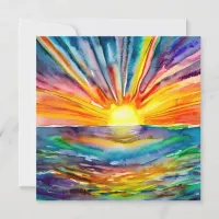 Colorful Sun Rays over the Water Reflection AI Art