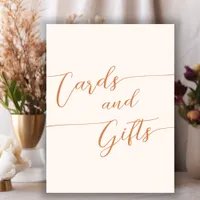 Pastel Simple Script Cards And Gifts Wedding Sign