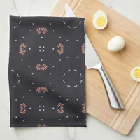 Stars And Unique Spaceship Pattern Kitchen Towel