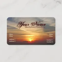 Skyscape sunset Business Cards