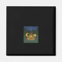 Chat Between The Moon Graphic Magnet