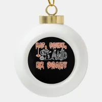 Eat Drink And Be Scary Classic Creative Casual Ceramic Ball Christmas Ornament
