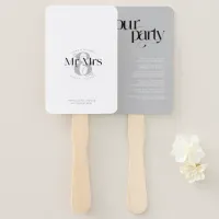 Decorative Modern Wedding Mr & Mrs ID887 Hand Fan