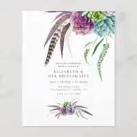 Mystical Boho Succulent Bridesmaids Luncheon Flyer
