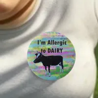 Allergic to dairy products food allergies warning button