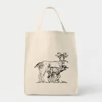 Goat and Kid Tote Bag