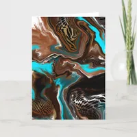 Personalized Happy Birthday  Pretty Abstract Art   Card