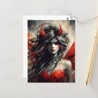 Fairy in a Red Dress Postcard