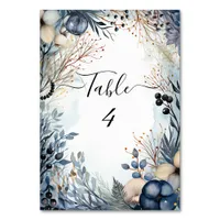 Ethereal Delicate Watercolor Serene Foliage   Table Number