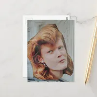 Funny Head in a Elegant Room surreal collage Postcard