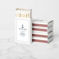 Blue Wave Anchor Wedding Bl/Wht ID836 Matchboxes