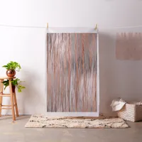 Silver rose gold metallic metal fabric