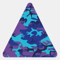 Dark Blue and Purple Camouflage Triangle Stickers