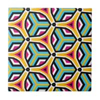 Multicolored Modern Chic Geometric Pattern Ceramic Tile