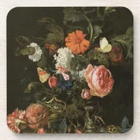 Floral Fine Art with Roses Cork Coasters