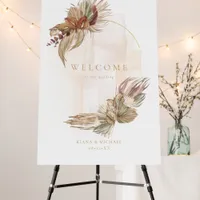 Boho Oasis Wedding Floral Welcome V2 ID959 Foam Board