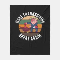 Make Thanksgiving Great Again Trumpkin – Funny Tur Fleece Blanket